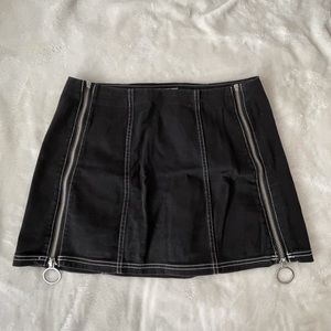 Mini A-line Denim Skirt